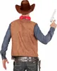 Braune Cowboy Weste mit Fransen im Wildleder Look Größe: Produktbild-Vorschau 2