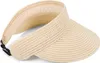styleBREAKER Papierstroh Visor Cap einfarbig | Sonnenvisier Produktbild-Vorschau 1