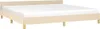 vidaXL Bettgestell ohne Matratze Creme 200x200 cm Stoff Produktbild-Vorschau 3