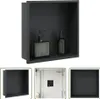 The Living Store Duschnische Mattschwarz 32x32x9 cm Produktbild-Vorschau 1