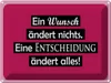 vianmo Blechschild 30x40 cm Ein Wunsch ändert nichts Spruch Produktbild-Vorschau 1