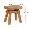 HOLZ HOCKER "VINTAGE 40" | Hartholz, 43x45 cm (HxB) | Produktbild-Vorschau 2