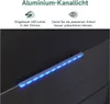 SONNI Schwarz hochglanz Vitrinenschrank mit LED beleuchtung Produktbild-Vorschau 7