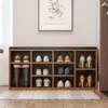 Botník s lavicí na sezení do předsíně hnědý rustikální loft Náhled obrázku produktu 7