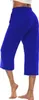 ASKSA Damen 3/4 Hose Caprihose Weites Freizeithosen Produktbild-Vorschau 4