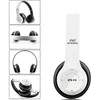 A collage of images showing different views of white wireless headphones, with a larger image of the headphones on the right. Produktbild-Vorschau