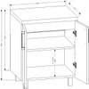SKXMobel Stehender Badezimmerschrank, Badunterschrank mit 2 Produktbild-Vorschau 5