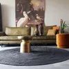 Mrcarpet Tapis de jute rond noir 200 cm Voir les images du produit 3