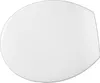 A top-down view of a white toilet seat on a white background. Produktbild-Vorschau