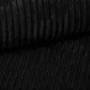 A close-up view of black corduroy fabric. Produktbild-Vorschau