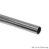 A close-up, angled view of a single chrome-plated steel tube against a white background. Produktbild-Vorschau