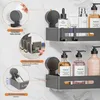 Polička do sprchy, bez vrtání, s přísavkou, hliníková, Náhled obrázku produktu 7