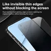 A close-up of a smartphone screen protector being applied to a smartphone. Produktbild-Vorschau
