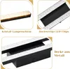 Collage of close-up shots of a black LED ceiling light with crystal accents, highlighting its features. Produktbild-Vorschau