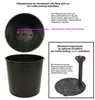 Hochkübel Lilia Strip ø 25 / H=46 cm - anthrazit Produktbild-Vorschau 3