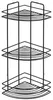 Sepio Eckregal 3 Ebenen aus Stahl 19 x 19 x 48 cm, Schwarz Produktbild-Vorschau 2