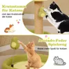 COSTWAY Kratzbaum 50cm hoch, Katzenbaum im Avocado-Optik, Produktbild-Vorschau 5
