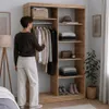 BEAUTYSOFA | Armoire DONATELLO 120 cm Artisan/Noir avec Voir les images du produit 4