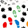 Oblique Unique Sticker Set Wichtel Hände Fußabdrücke Produktbild-Vorschau 4