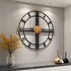 Wanduhr,50cm Moderne einfache Wohnzimmer Wanduhr, Eisen Produktbild-Vorschau 2