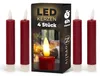 Świece LED z timerem, czerwone, 4 sztuki do użytku w Podgląd zdjęcia produktu 1