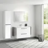 Armoire de salle de bain Stamar, blanche brillante, pour Voir les images du produit 8