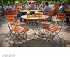 Biergarten Klappstuhl Gartenstuhl Akazie Stahl pulverbeschichtet Voir les images du produit