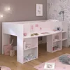 Lit mezzanine Parisot Pirouette 1, blanc/gris ou rose, 90 x Voir les images du produit 13