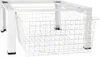 A white metal under-sink cabinet base with a wire basket. Produktbild-Vorschau