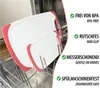 Two cutting boards are placed in a dishwasher rack, with text overlays highlighting product features. Anteprima dell’immagine prodotto