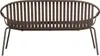 bruce garten 2-sitzer bench pp/metal lila/brown Produktbild-Vorschau 6