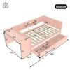 A diagram of a pink bed with dimensions and features. Náhľad obrázku produktu