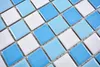 Schwimmbadmosaik Mosaikfliese Keramik blau weiss glänzend Produktbild-Vorschau 3