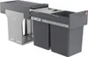 A pull-out kitchen waste bin system with two compartments. Produktbild-Vorschau