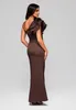 Ombre   asymmetrisches Abendkleid Kimme braun S Produktbild-Vorschau 4