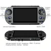 A top and bottom view of a portable gaming console with labels pointing out its various buttons and ports. Produktbild-Vorschau