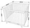 WALDIN Baby Laufgitter Laufstall ca.100 x 100 cm Buche Produktbild-Vorschau 3