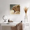 Poster - Poster ohne Rahmen - Löwe Löwin Reißzähne - 60x60 Produktbild-Vorschau 5