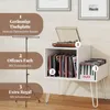 Stojak na gramofon ze stacją ładującą, biały, z regulowaną Podgląd zdjęcia produktu 3