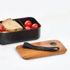 ZELLER box na občerstvenie plastový, bambusový čierny Náhľad obrázku produktu 4