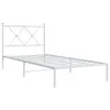 Bettgestell mit Kopfteil Metall Weiß 90x200 cm Produktbild-Vorschau 1