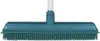 A close-up, front-facing view of a teal-colored rubber broom head with a white handle attached. Produktbild-Vorschau