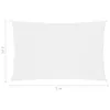 vidaXL Voile d'ombrage Oxford Rectangulaire 2x5 m Blanc Voir les images du produit 13