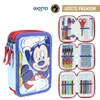 Mickey Mouse Dreikammer-Mäppchen mit Giotto Premium Zubehör Produktbild-Vorschau 1