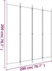 vidaXL Paravent 4 pcs. blanc 200x200 cm Tissu - Séparation Voir les images du produit 12