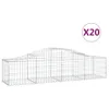 Gabionen mit Hochbogen 20 Stk. 200x50x40/60 cm Verzinktes Produktbild-Vorschau 1