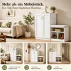 MinteLiv Schuhschrank L-Form Weiß mit Sitzbank und 9 Produktbild-Vorschau 8