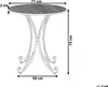 A line drawing of a round garden table with dimensions indicated. Náhľad obrázku produktu