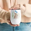 Mr. & Mrs. Panda Thermobecher Hase Blume - Weiß - Geschenk, Produktbild-Vorschau 4