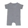 Baby's Only Strampler kurzer Ärmeln Melange - Grau - 56 - Produktbild-Vorschau 1